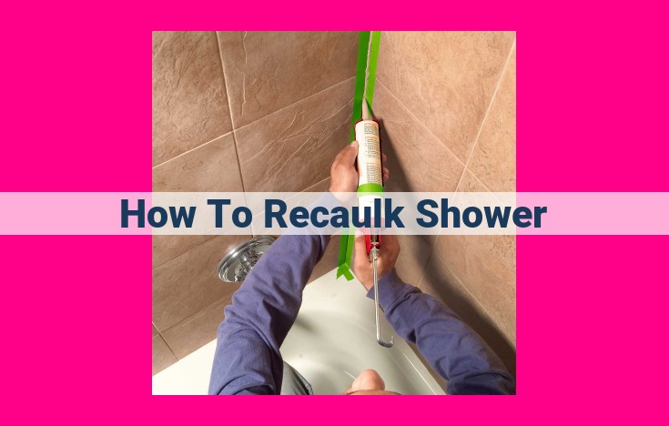 how to recaulk shower