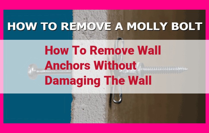 how to remove wall anchors without damaging the wall