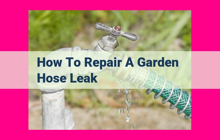 how to repair a garden hose leak