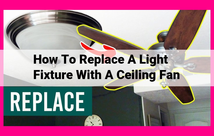 how to replace a light fixture with a ceiling fan