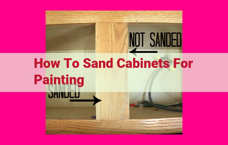 how to sand cabinets for painting