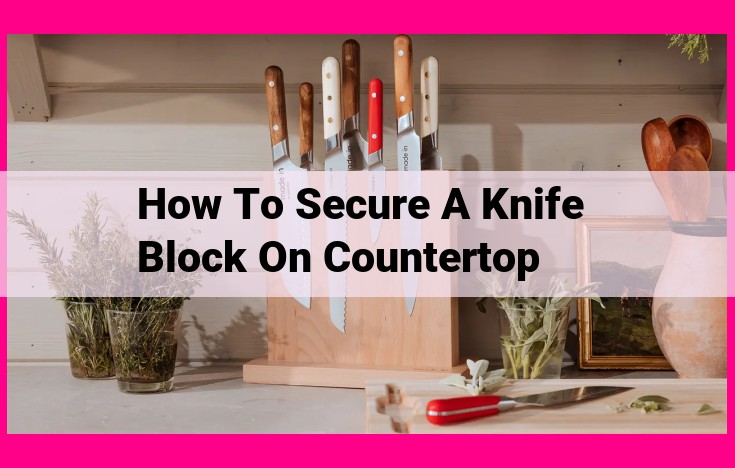 how to secure a knife block on countertop