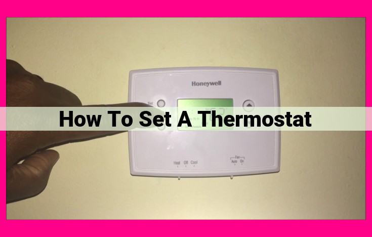 how to set a thermostat