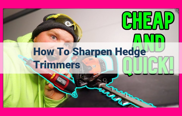 how to sharpen hedge trimmers