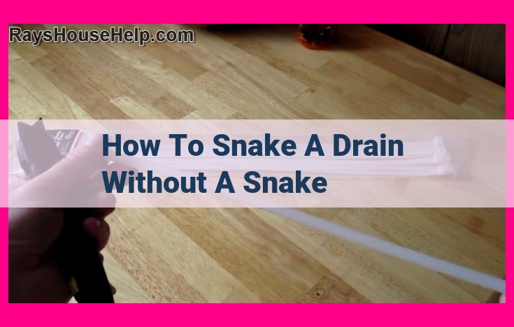 how to snake a drain without a snake