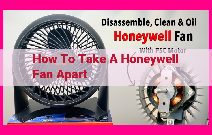 how to take a honeywell fan apart