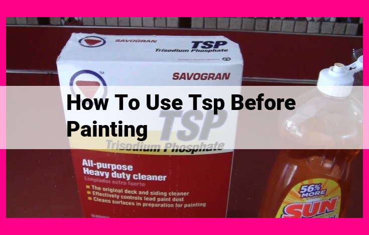 how to use tsp before painting