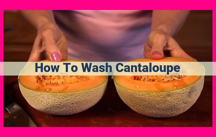 how to wash cantaloupe