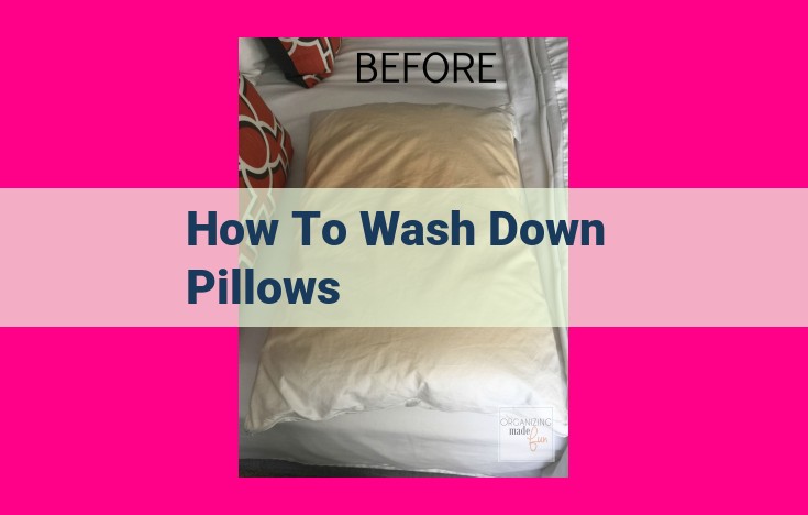 how to wash down pillows