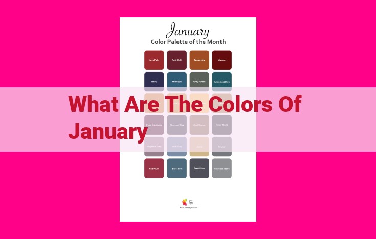 what are the colors of january