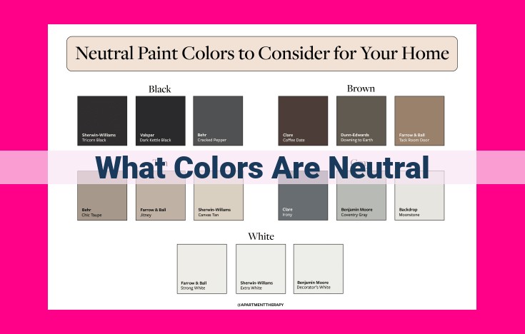 what colors are neutral