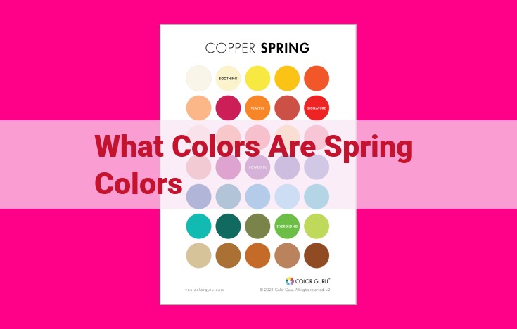 what colors are spring colors