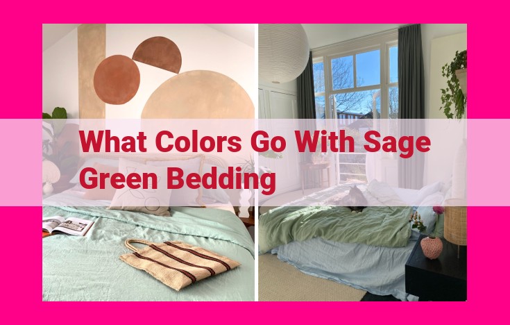 what colors go with sage green bedding