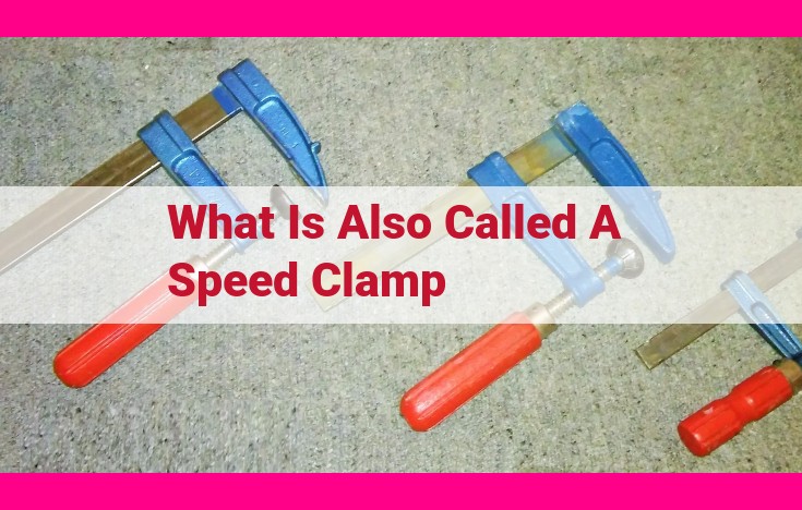 what is also called a speed clamp