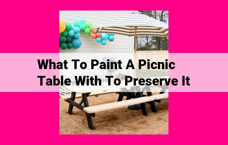 what to paint a picnic table with to preserve it